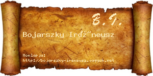 Bojarszky Iréneusz névjegykártya